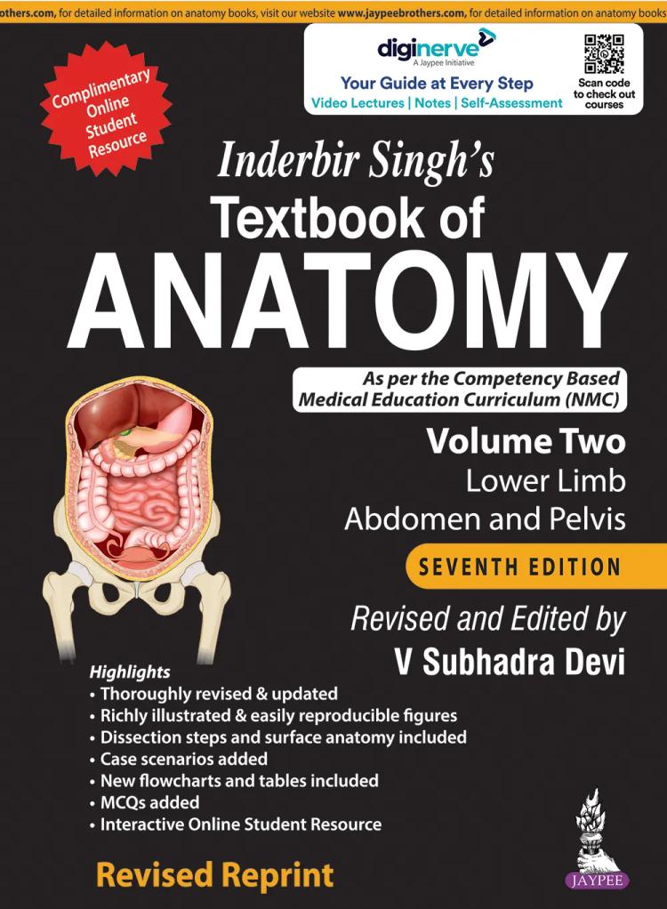 Inderbir Singhs Textbook Of Anatomy | volume 2 Lower Limb Abdomen and Pelvis | - 7th Edition