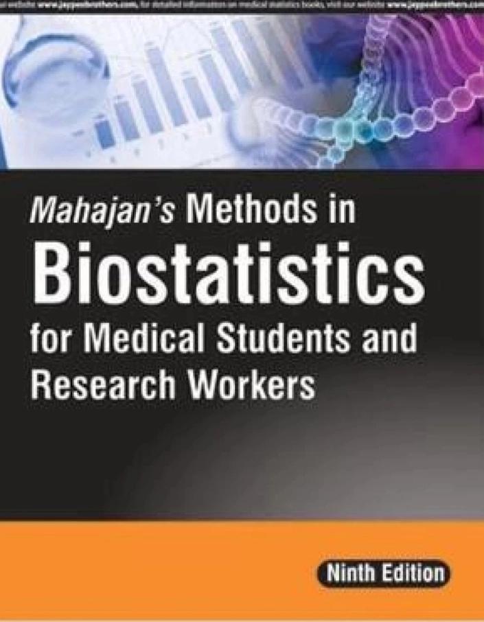 Mahajans Methods In Biostatistics for Medical Students and Research Workers - 9th Edition