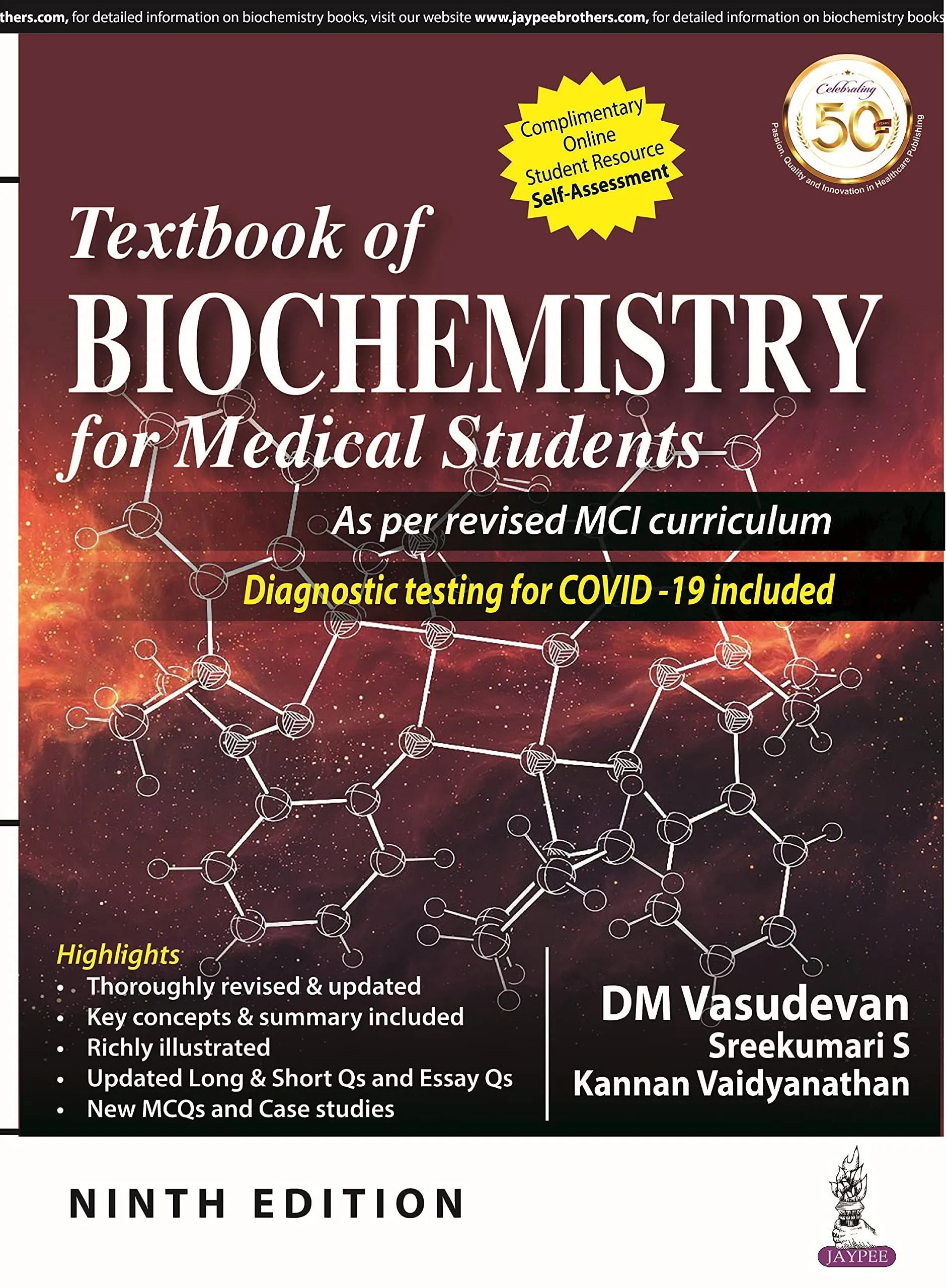 TEXTBOOK OF BIOCHEMISTRY FOR MEDICAL STUDENTS