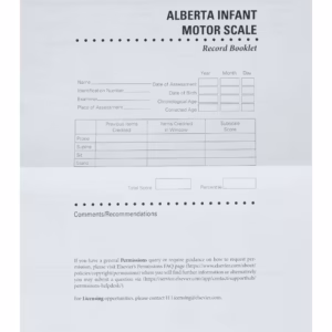 Alberta Infant Motor Scale Score Sheets (AIMS)-2nd Edition