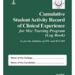 Cumulative Student Activity Record Of Clinical Exp. For Msc Nursing Prg.(Log Bk)Sylb.Of Inc&Bfuhs
